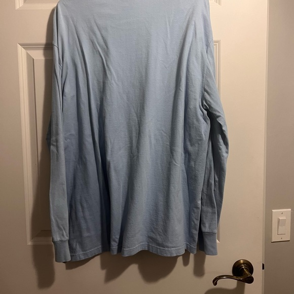 POLO BY RALPH LAUREN LONG SLEEVE BLUE MENS CREW NECK SHIRT - Picture 5 of 6